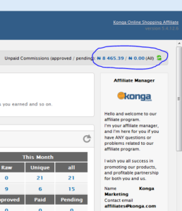 Konga-affiliate earning
